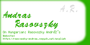 andras rasovszky business card